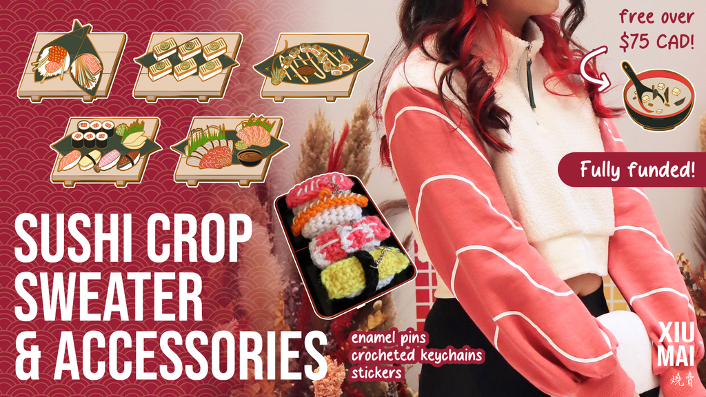 Sushi Crop Sweater & Accessories